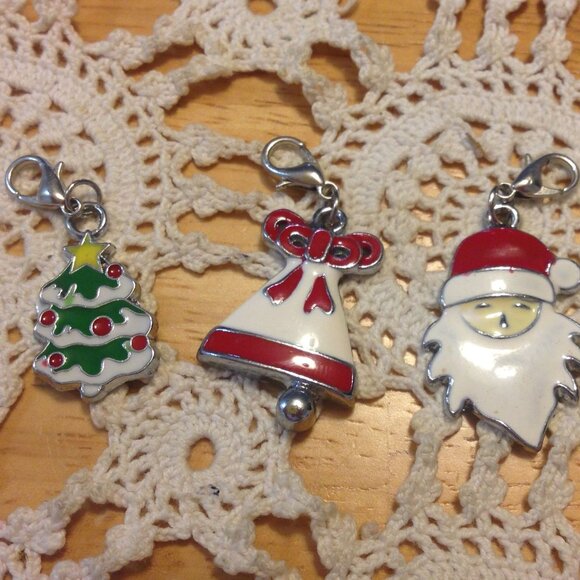Christmas Charms, Christmas Tree, Santa, Angel Bell - Picture 1 of 4